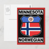 Carte Postale Minnesota Norwegian American (Devant / Derrière)