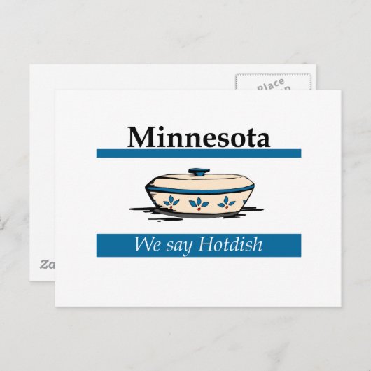 Carte Postale Minnesota : On Dit Hotdish (Devant / Derrière)