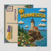 Carte Postale Minnesota Split Rock Moderne KLAYKOO (Devant / Derrière)