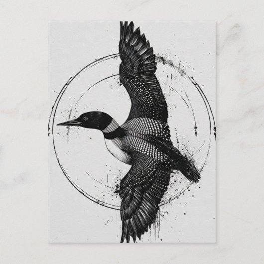 Carte Postale Minnesota State Bird Loon in Flight (Devant)