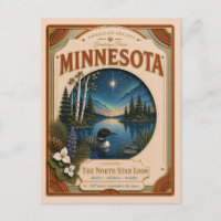 Minnesota Vintage Paper Cut American Arcana