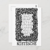 Carte Postale Minotaure de conscience citation de Nietzsche (Devant / Derrière)