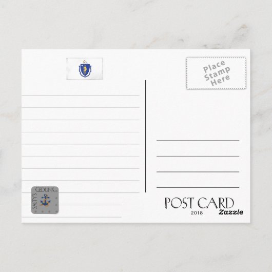 Carte Postale Minot's Ledge Light - Massachusetts (Dos)