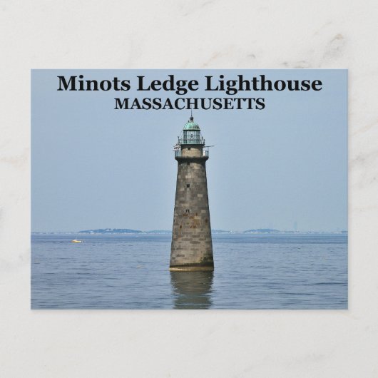 Carte Postale Minots Ledge Lighthouse, Massachusetts (Devant)