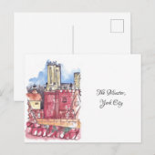 Carte postale Minster, York aquarelle (Devant / Derrière)