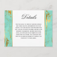 Mint et or Faux Foil Marbre Détails du Motif