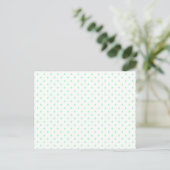 Carte Postale Mint Green Polka Dots (Debout devant)