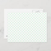 Carte Postale Mint Green Polka Dots (Devant / Derrière)