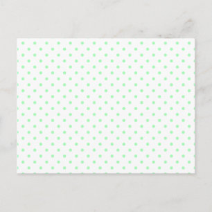 Carte Postale Mint Green Polka Dots