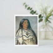 Carte Postale 'Mint', une indienne mandane, 1832 (litho couleur) (Debout devant)