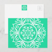 Carte Postale Minty Mandala (Devant / Derrière)