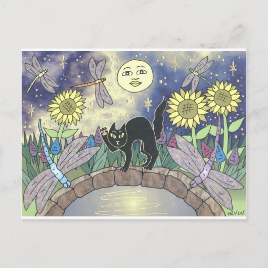 Carte Postale Minuit dans le Jardin des libellules (Devant)