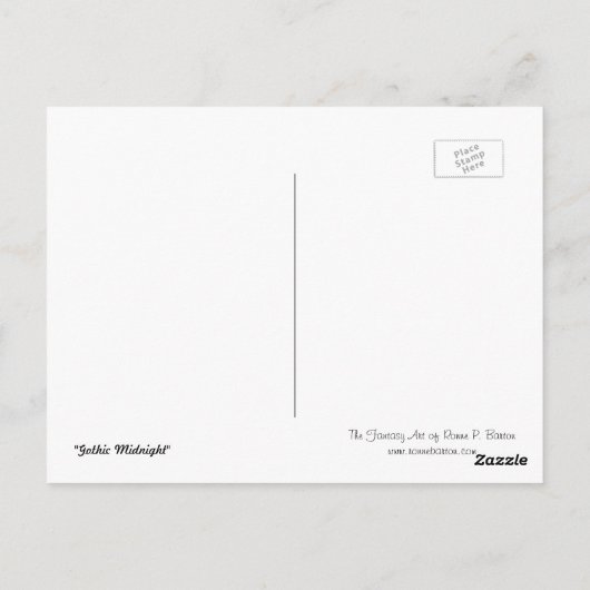 Carte postale "Minuit gothique" (Dos)