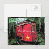 Carte Postale Minuscule caravane rouge tzigane Thunder_Cove (Devant / Derrière)
