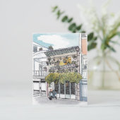 Carte Postale Minuscule Maison Saigon Vietnam Illustration (Debout devant)