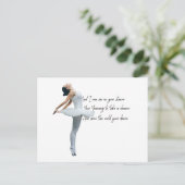 Carte Postale Minuscule série de danseurs blanc (Debout devant)
