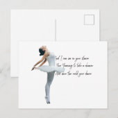 Carte Postale Minuscule série de danseurs blanc (Devant / Derrière)
