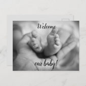 Carte Postale Minuscules orteils pour bébé personnalisés (Devant / Derrière)