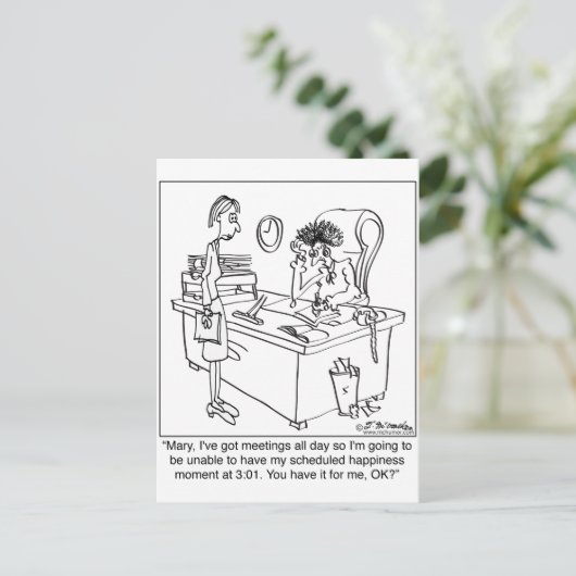 Carte Postale Minute de bonheur programmée (Debout devant)