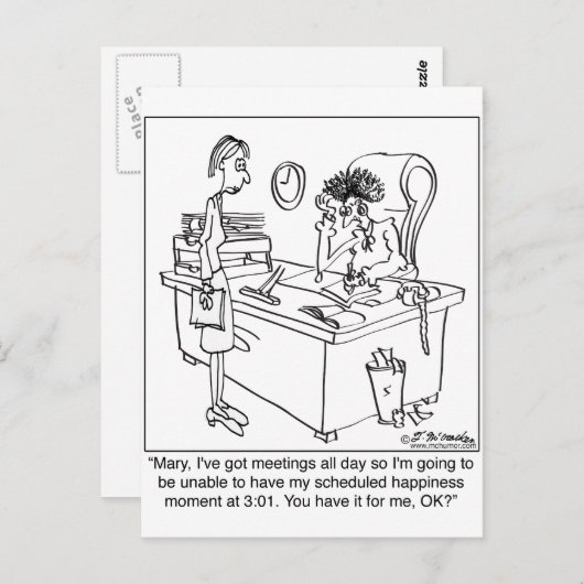 Carte Postale Minute de bonheur programmée (Devant / Derrière)