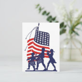 Carte Postale Minute Hommes et drapeau américain (Debout devant)