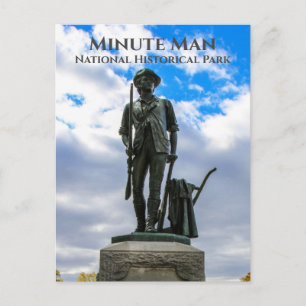 Carte Postale Minute Man Statue, Minute Man National Hist. Parc
