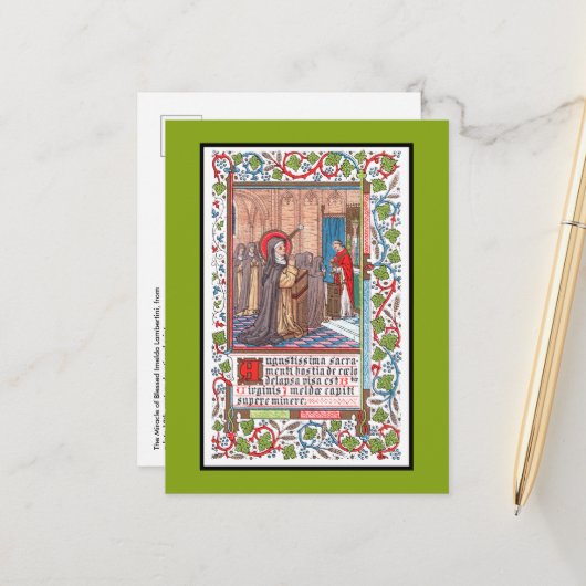 Carte Postale Miracle de Bl. Imelda Lambertini (VVP 010) (Devant/Arrière en situation)