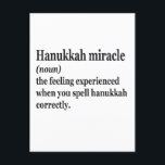 Carte Postale Miracle de Hanukkah Drôle Chanukah Définition juiv<br><div class="desc">Hanukkah, juif, juive, chanukah, toupie, don, anniversaire, groovy, noël, chandelier</div>