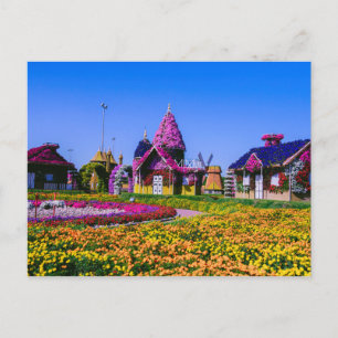 Carte Postale Miracle Garden, maisons fleuries de Dubaï