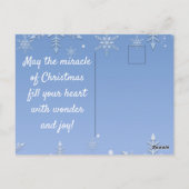 Carte postale Miracle of Christmas (Dos)
