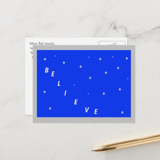 Carte postale Miracles de Noël (Devant/Arrière en situation)