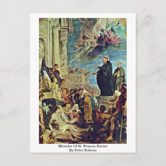 Carte Postale Miracles De Saint François Xavier Par Peter Rubens (Devant)