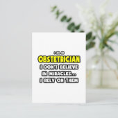 Carte Postale Miracles et obstétriciens... Drôle (Debout devant)