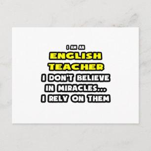 Carte Postale Miracles et professeurs d'anglais ... Drôle