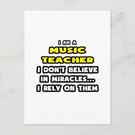 Carte Postale Miracles et professeurs de musique ... Drôle (Devant)