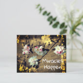 Carte Postale Miracles Happen Spring Blossoms Inspiration Post (Debout devant)