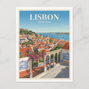 Carte Postale Miradouro de Santa Luzia Lisbonne Portugal