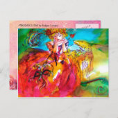 Carte Postale MIRANDOLINA, Masque de Carnaval vénitien (Devant / Derrière)