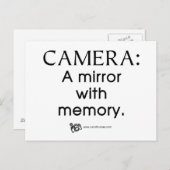 Carte Postale Miroir avec devis mémoire (Devant / Derrière)