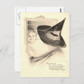 Carte Postale Miroir de sorcière fille (Devant / Derrière)
