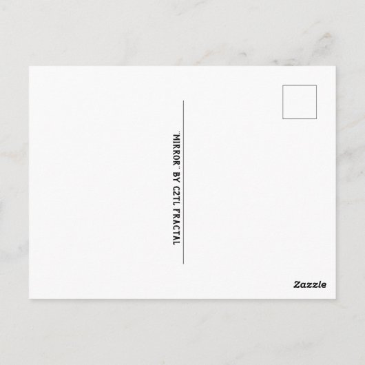 Carte postale miroir fractale (Dos)