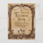 Carte Postale Miroir gothique Skeletons Éffrayants Halloween Inv (Devant)