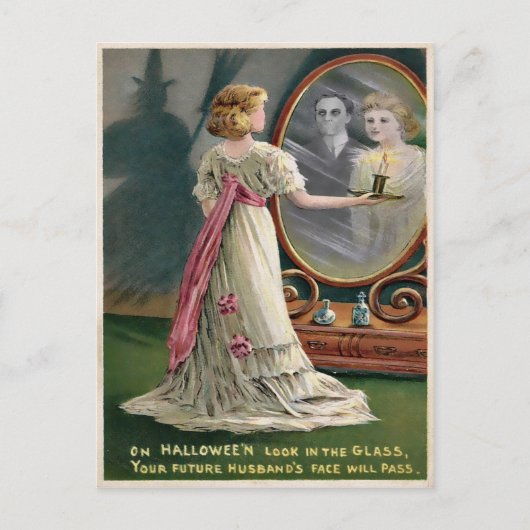 Carte postale miroir Halloween vintage (Devant)