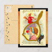Carte Postale Miroir magique d'Halloween vintage (Devant / Derrière)