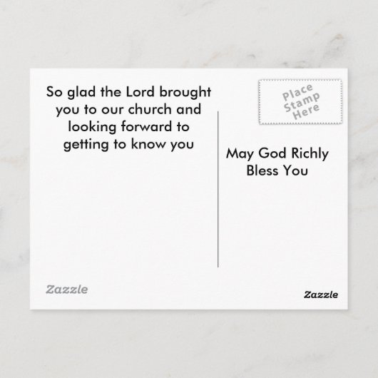 Carte Postale misc, BIENVENUE (Dos)