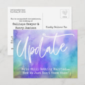 Carte Postale Mise à jour du Mariage différé de l'aquarelle mult (Devant / Derrière)