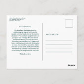 Carte Postale Mise à jour du mariage modifier la date photo vert (Dos)