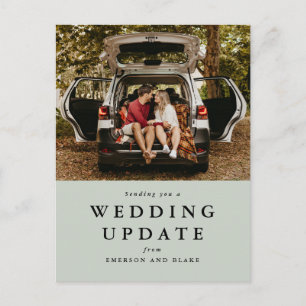 Carte Postale Mise à jour du mariage modifier la date sauge phot