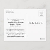 Carte Postale Mise à jour du Mariage reportée de verdure simple (Dos)