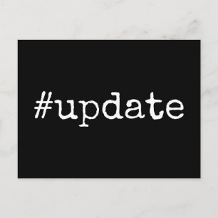 Carte Postale Mise à jour du mot-clic clair Mariage reporté sur